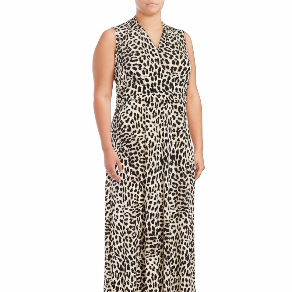 BEAUTIFUL VINCE CAMUTO ANIMAL PRINT MAXI DRESS